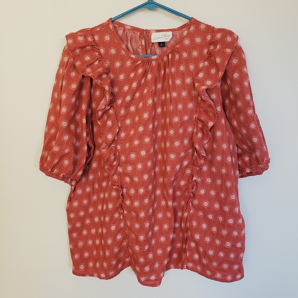 Universal Thread Puff Short Sleeve Ruffle Blouse - Picture 3 of 6